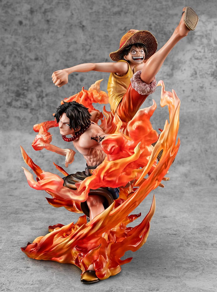 One Piece statuette PVC P.O.P. NEO-Maximum Luffy & Ace Bond between brothers 20th Limited Ver.